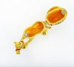 YU FENG 2.4" Golden Crystal Camel Figurines Decor Ornament,Golden Enamel Camel Statues Animal Trinket Jewelry Box Hinged Christmas Gift : Clothing, Shoes & Jewelry - Image 6