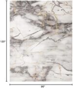 SAFAVIEH Craft Collection Area Rug - 8' x 10', Grey & Gold, Modern Abstract Design, Non-Shedding & Easy Care, Ideal for High Traffic Areas in Living Room, Bedroom (CFT877F) : Patio, Lawn & Garden - Image 2