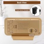 Peakeep Slim Digital Mirror Aesthetic Alarm Clock for Bedrooms Desk Decor - Plug in Electric Big LED Modern Small Clock for Office Living Room, Battery Backup, 6 Dimmers (Gold) : Home & Kitchen - Image 7