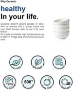 | LE TAUCI Cereal bowls 26 oz, Ceramic Soup Bowl for Kitchen, Embossment Stoneware Bowl for Pho, Chip, Fruits, Salad, Noodle, Ramen, Suit For Housewarming - 6 Inch, Set of 4, Arctic white Soup Bowls - Image 9