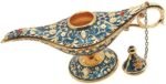 AVESON Classic Vintage Aladdin Magic Genie Costume Lamp Home Table Decoration & Gift, Golden Blue : Home & Kitchen - Image 8