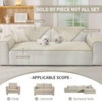 CYCMACO Fuzzy Pet Couch Covers for Dogs Washable, Non Slip Couch Covers for 2 Cushion Couch Pet Friendly, Thick Soft Loveseat Covers, Dog Couch Cover Protector Couches Mat (27.6" X 59", Beige) : Home & Kitchen - Image 5