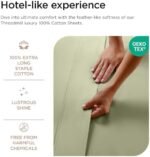 Threadmill 100% Cotton Sheets for Twin Size Bed - 600 Thread Count Twin Bed Sheets Set with 15” Deep Pocket - Sateen Weave 3-Piece Bedding Set with Cooling Effect, Sage Green : Industrial & Scientific - Image 4