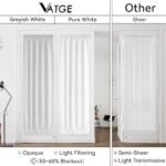 Vatge Self-Adhesive French Door Curtains - Rodless No Drill Light Filtering Window Treatment for Sliding Glass Doors, 1 Panel, W25 x L72, Greyish White : Home & Kitchen - Image 4