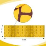 TaoBary 31.5 in X 65.6 ft Yellow Long Brick Floor Runner Brick Wall Backdrop Carpet for Halloween Wizard Cosplay Party Princess Decorations : Electronics - Image 2