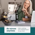 Homedics Tabletop Water Fountain, Home Décor Soothing Sound Machine - Automatic Pump, Deep Basin & Natural River Rocks. Indoor Zen Relaxation for Office, Living Room, or Bedroom, 8.25” Tall : Home & Kitchen - Image 6