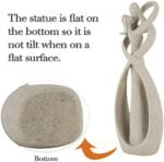 Trycooling Kissing Lovers Statue Abstract Sculpture Resin Statues for Home Decor Modern Home Office Desktop Shelf Bookshelf Decor (Sandstone, Small) : Home & Kitchen - Image 3