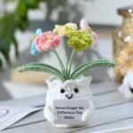 YOOJEE Forget-Me-Not Crochet Flower Potted Plant Gift : Arts, Crafts & Sewing - Image 7