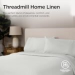 Threadmill Luxury Supima Cotton Sheets, 1200 Thread Count Soft 100% Cotton Sheets for King Size Bed, 4 Pc Light Grey King Bed Sheets Set, 5-Star Hotel Quality with Elasticized Deep Pocket King Sheet : Home & Kitchen - Image 8