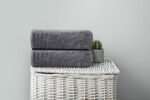 Tens Towels Pack of 4 Extra Large Bath Towels 30 x 60 Inches, 100% Cotton, Larger & Lighter Weight, Quicker to Dry, Super Soft and Absorbent, Perfect for Bathroom, Dark Grey : Home & Kitchen - Image 2
