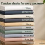 Cloud Scape Linen 100% Egyptian Cotton Sheets King Size, 4 Pieces Breathable and Naturally Cooling Bedding Set, Long-Staple Cotton for Lasting Softness, Deep Pocket Fitted up to 16” King Sheet, Taupe : Home & Kitchen - Image 6