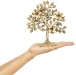 10Club Pure Brass Kalpavriksha Tree Showpiece (7.5 inches, 650 Gram) Trees of Life - Home Decor - Gift for Good Luck Vastu and Fengshui - Best in Living Room Table Decoration with Antique Polish : Home & Kitchen - Image 4