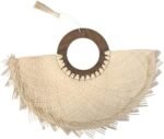 BOHOPHY Toquilla Straw Hand Fan - Natural Raffia Wedding Favor Fans, abanico para boda - Handicraft Wall Art - HandMade wall Decor - UPF50+ 1pc : Home & Kitchen