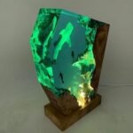 Whale Shark Ocean Resin Lamp, Handmade Wooden Table Resin Night Light, USB Port Art Ornaments for Home Office Decor, Scuba Diver Gifts for Birthday Holiday, Valentine's Day Gifts for Husband : Tools & Home Improvement - Image 3