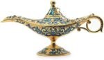 AVESON Classic Vintage Aladdin Magic Genie Costume Lamp Home Table Decoration & Gift, Golden Blue : Home & Kitchen