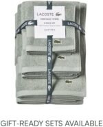 Lacoste Heritage 100% Supima Cotton Bath Towel, Aloe, 30" x 54" – Highly Absorbent & Quick Drying, Premium Super Soft Bath Towel, Bathroom Essential, Gift for All Occasions, Machine Washable : Home & Kitchen - Image 5