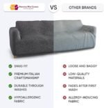 PAULATO BY GA.I.CO. Sofa Slipcover - Stretch Couch Cover - Stylish Cushion Sofa Cover - Soft Polyester Fabric Slip Cover - 1-Piece Form Fit Washable Protector for Pet - Microfibra - Blush Taupe : Home & Kitchen - Image 3