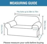 H.VERSAILTEX Couch Covers for 2 Cushion Sofa 1 Piece Stretch Loveseat Slipcover Pet Dog Universal Slip Cover Love Seat Covers Upgrade Thick Jacquard Fabric with Spiral Pattern(58"-70", Sea Grass) : Home & Kitchen - Image 2