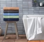 Towel and Linen Mart 100% Cotton 6 Pack Bath Towel Set, Quick Dry, Super Absorbent, Light Weight, Soft, (27 x 54 Pack of 6) Beige, White, Grey, Sky Blue, SAGE Green, Navy : Home & Kitchen - Image 2