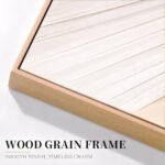 Artists' Handicraft, Large 3D Fabric Hand Painted Framed Abstract Wall Art, Minimalist Modern Luxury Artwork, Boho Modern Long Beige Wall Decor, Neutral Paintings for Living Room Bedroom Hallway Office, Horizontal, 54x27 In: Posters & Prints - Image 6