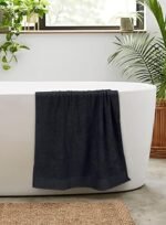 GLAMBURG 100% Cotton 2 Pack Oversized Bath Towel Set 28x55 Inches, Ultra Soft Highly Absorbant Compact Quickdry & Lightweight Large Bath Towels, Ideal for Gym Travel Camp Pool - Black : Health & Household - Image 5