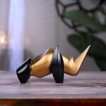 Artarium Abstract Art Rhino Figurine Black & Gold Resin Sculpture for Home, Office Gifts for Women Birthday Unique Gifts for Women Car Dashboard Decor Modern Animal Showpiece Size - 4.52 Inch : Home & Kitchen - Image 4