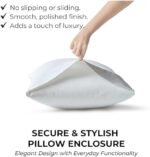 Mayil Manor 100% Natural Cotton Bed Sheets | 500 TC Single-Ply Sateen Weave King Size Sheets Set | Breathable & Hypoallergenic Solid 4-Piece Bedding with Deep Pocket Fitted, Flat, Pillowcase | White : Home & Kitchen - Image 5