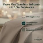 Cloud Scape Linen 100% Egyptian Cotton Sheets King Size, 4 Pieces Breathable and Naturally Cooling Bedding Set, Long-Staple Cotton for Lasting Softness, Deep Pocket Fitted up to 16” King Sheet, Taupe : Home & Kitchen - Image 3