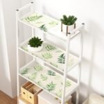 Fern Leaf Wallpaper Peel and Stick, Green/Beige Leaves Contact Paper, Vintage Botanical Minimal Wall Paper Self Adhesive Removable Waterproof for Bedroom Shelves Cabinet Drawer Table 17.5" x 118" - - Image 5