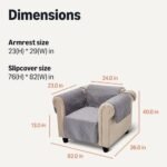 Amazon Basics Quilt Reversible Sofa Slipcover, one seat Sofa, Small, Gray/Light Gray : Home & Kitchen - Image 5