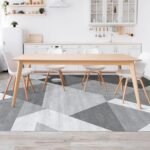 HOMFINE Washable Modern Area Rug - Geometric Style 5x7 Rugs for Living Room, Bedroom, Machine Washable Rug Soft Non Slip Non Shedding Area Rug - Grey, 5'x7' : Home & Kitchen - Image 2