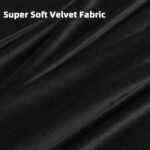 Joydeco Black Velvet Curtains 90 inch Length 2 Panels, Luxury Blackout Rod Pocket Thermal Insulated Window Curtains, Super Soft Room Darkening Drapes for Living Dining Room Bedroom,W52 x L90 inches : Home & Kitchen - Image 5