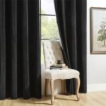 Joydeco Black Velvet Curtains 90 inch Length 2 Panels, Luxury Blackout Rod Pocket Thermal Insulated Window Curtains, Super Soft Room Darkening Drapes for Living Dining Room Bedroom,W52 x L90 inches : Home & Kitchen - Image 8