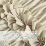 Homechoice Decor Camel Blackout Curtains with Handmade Ruffles, Butterfly Flower Embellishments for Thermal Insulated Room Darkening Drapes, 42" W x 63" L (Pair) for Bedroom, Living Room (LQ-37) : Home & Kitchen - Image 2