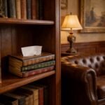 Crafted Classical Retro Wooden Antique Book Tissue Box Cover Rectangular Tissue Holder Dispenser Paper Cover Case Napkin Holder Home Decor for Bathroom Living Room Office car Kitchen : Home & Kitchen - Image 4