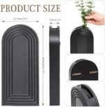 Dnnnii 2 Pack Wooden Wall Vase Set - Brown Finish Modern Farmhouse & Boho Wall Decor for Entryway, Hallway, Bathroom, Living Room, Dining Room, Narrow Spaces : Home & Kitchen - Image 4