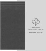 American Soft Linen Luxury 4 Piece Bath Towel Set, 600 GSM 100% Cotton Turkish Bath Towels for Bathroom, 27x54 in Large Bathroom Shower Towels, Dark Gray : Home & Kitchen - Image 4