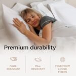 Threadmill 100% American Supima Cotton Sheets, Queen Sheet Set 1000 Thread Count Luxury 4 PC Luxury Bedding Set, Hotel Quality Sateen Weave, Hotel White Sheets with Elasticized Deep Pocket : Home & Kitchen - Image 4