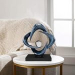 LuckySunDecorQZ Abstract Sculpture Art Home Decor Accents Modern Decorative Objects for Living Room Shelf Coffee Table TV Stand Cabinet Office Decor Accents (Blue) : Home & Kitchen - Image 8