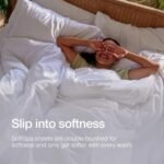 Coop Home Goods Comphy SoftSpa Bed Sheet Set of 4 Pieces, Dove Grey Queen, Super Soft Queen Sheets, Flat and Fitted, Luxury Spa and Hotel Quality Bed Sheets and Pillowcase Set : Home & Kitchen - Image 2