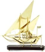 Ship Old Model Solid Brass Handcrafted Replica | Detailed Authentic Design With Polished Finish Surface | Sailing Boat Decorative Display Showpiece | Pirate's Nautical Home Decor (Large) : Home & Kitchen - Image 4