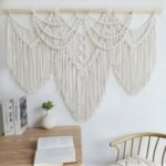 Achart Macrame Wall Hanging Large- Boho Wall Decor- large wall art- Wall Decor Living Room- Macrame Tapestry Boho Decor for Bedroom (Beige-Fringe) : Home & Kitchen - Image 2