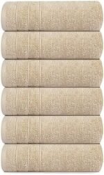 Tens Towels Pack of 6 Hand Towels, 100% Cotton, Lighter Weight, Quick to Dry, 16 x 28 Inches, Super Soft & Absorbent, Perfect for Bathroom & Kitchen (Beige) : Home & Kitchen - Image 8