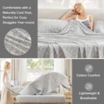 - Comfort Spaces 100% Cotton Sheets King, Breathable, Naturally Cool Cotton Sheets, Soft Cotton Bed Sheets with 14" Elastic Pocket Fits up to 16" Mattress, All Seasons Sheet Set, Paisley Multi 4 Piece - Image 4