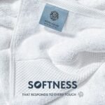 Luxury White Hand Towels - Soft 100% Turkish Cotton | Highly Absorbent Hotel spa Bathroom Towel Collection | 16x30 Inch | Set of 6 : Home & Kitchen - Image 3