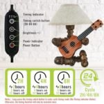 Lovefindahome Vintage Industrial Robot Guitar Table Lamp with Bulb - Remote Control,Timer,Dimmable - Cool Gifts for Music Lovers,Men,& Musicians - Steampunk & Retro Style Bronze - - Image 7