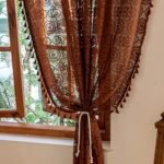 YJ YANJUN Brown Sheer Curtains 84 Inches Long 2 Panels Boho Crochet Lace Curtains with Tassel for Living Room Closet Door Rustic Privacy Bohemian Farmhouse Drapes W59 x L84 Caramel Brown/Mocha : Home & Kitchen - Image 5