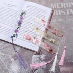 Bookmarks for Women, Kaluofan 2PCS Book Marks for Reading Women, Durable Handmade Dried Flower Resin Bookmarks with Tassels, Pretty and Increase Reading Interest : Office Products - Image 4