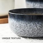 S&Q'S CERAMICS Cereal Bowls - 36 Ounce, Japanese Noodle Bowl Set, Ceramic Bowls for Kitchen, Breakfast, Oatmeal, Microwave and Dishwasher Safe, [Set of 4], Dark Blue : Home & Kitchen - Image 6