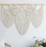 Achart Macrame Wall Hanging Large- Boho Wall Decor- large wall art- Wall Decor Living Room- Macrame Tapestry Boho Decor for Bedroom (Beige-Fringe) : Home & Kitchen
